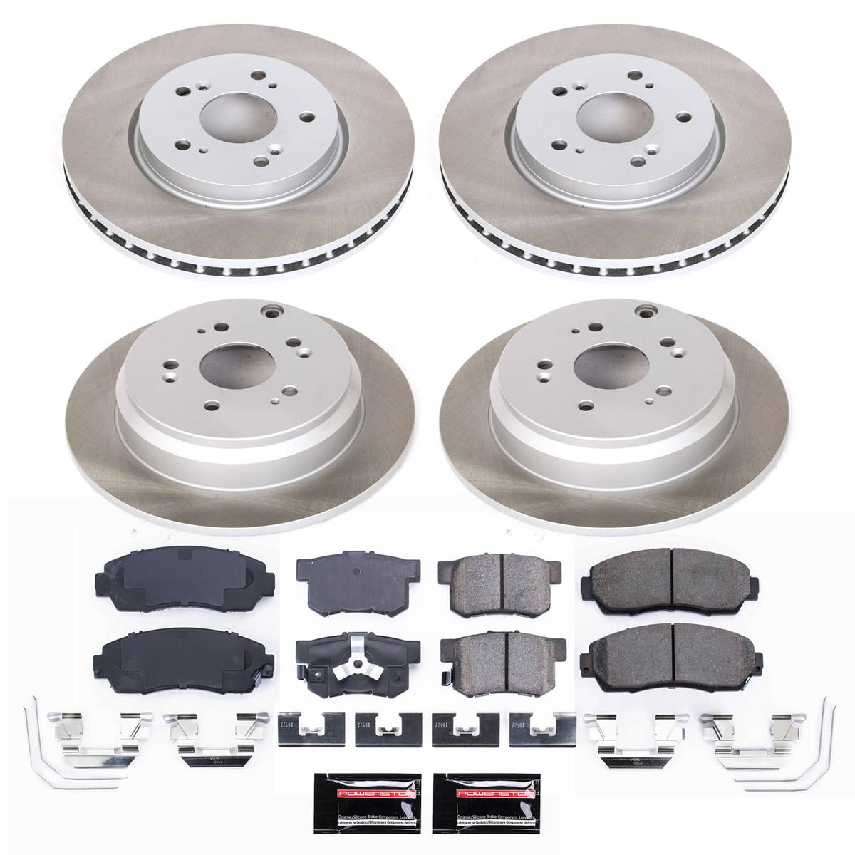 Power Stop 12-16 Honda CR-V Front and Rear Semi-Coated Rotor Kit
