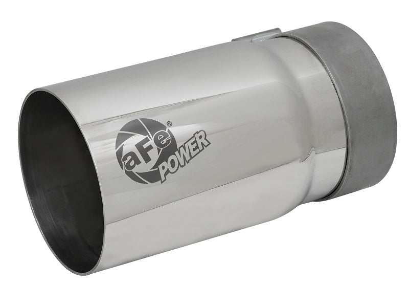 aFe MACH Force-Xp Universal Exhaust Tip 3-1/2 IN Inlet x 4 IN Outlet x 7 IN Polished Right Side Exit