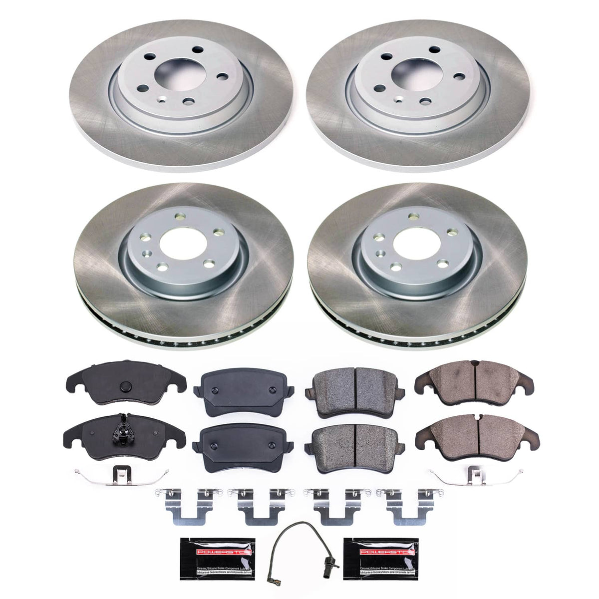 Power Stop 12-16 Audi A4 Front and Rear Semi-Coated Rotor Kit
