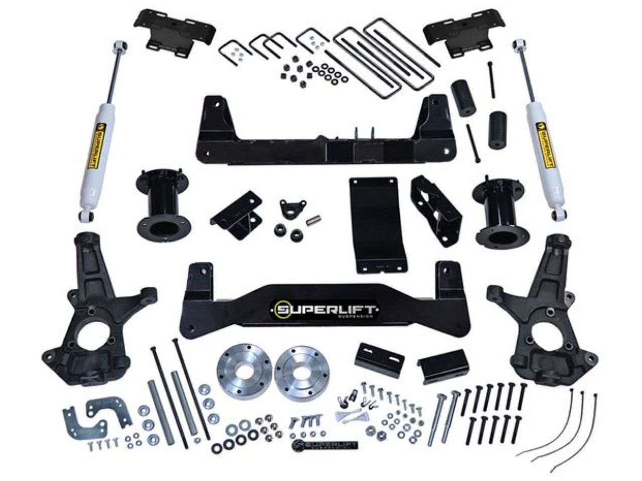 Superlift 14-16 Chevy Silv 1500 4WD 6.5in Lift Kit w/Cast Steel Control Arms & Superlift Rear Shocks