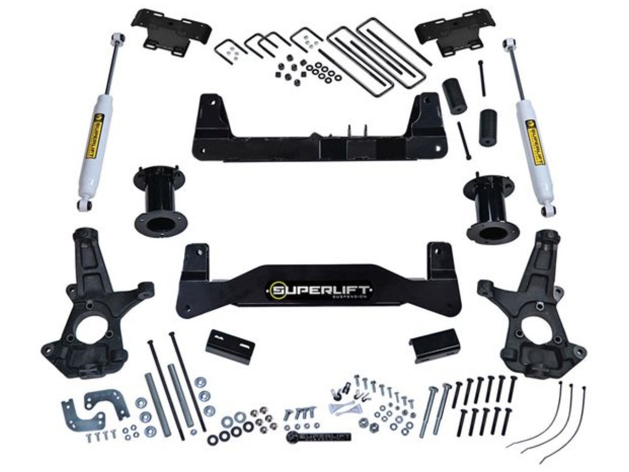 Superlift 14-16 Chevy Silv 1500 4WD 6.5in Lift Kit w/Cast Steel Control Arms & Superlift Rear Shocks
