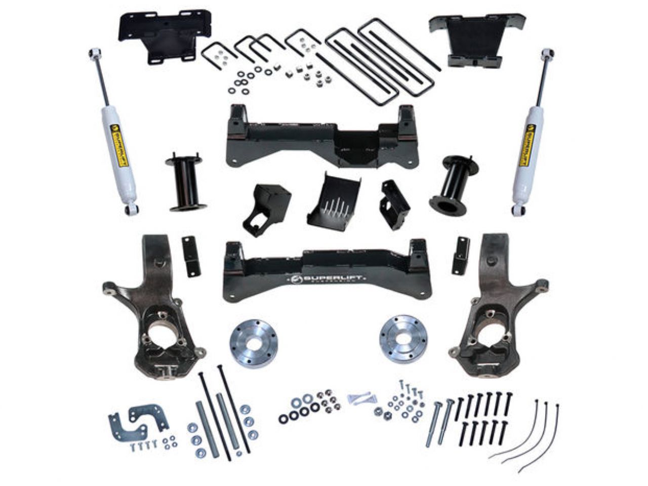 Superlift 07-16 Chevy Silv/GMC Sierra 4WD w/ Cast Steel Control Arms 8in Lift Kit w/ SLF Rear Shocks