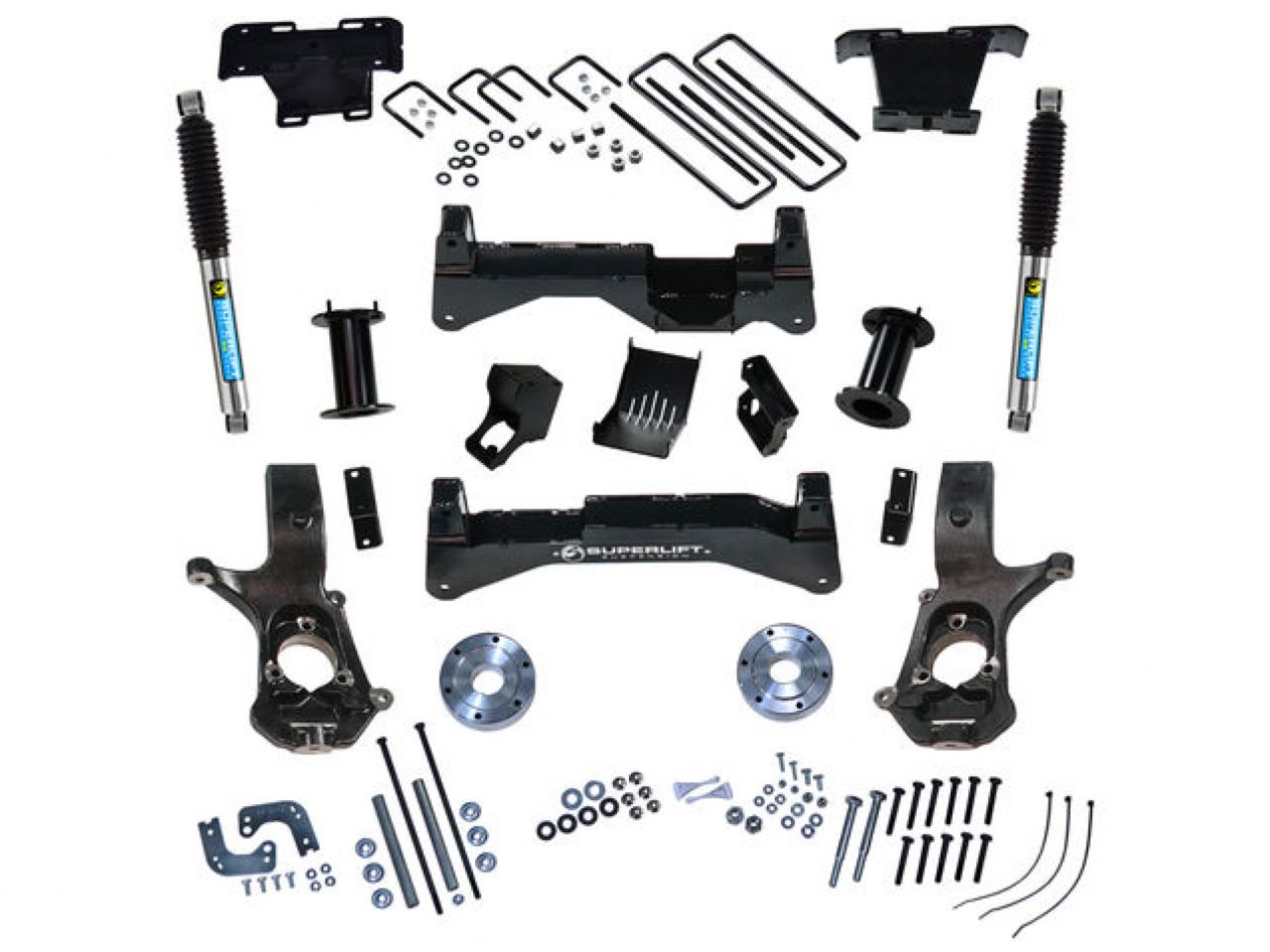 Superlift 07-16 Chevy Silv/GMC Sierra 4WD w/ Cast Steel Control Arms 8in Lift Kit w/ SLF Rear Shocks