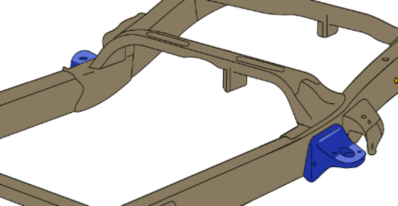 Rust Buster 14-18 Chevy Silverado 1500 Rear Cab Mount - Left