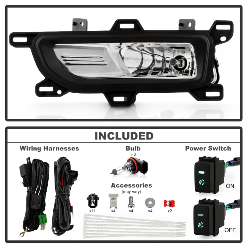 Spyder 20-22 Nissan Titan OEM Fog Light w/ Switch - Clear (FL-NT20-C)