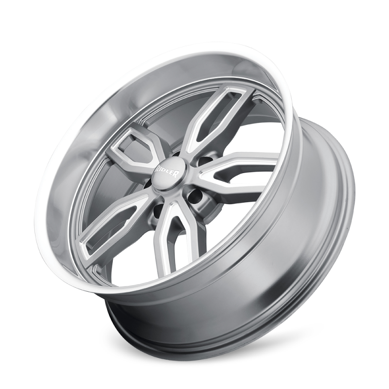 Ridler 608 18x9 / 5x127 BP / 0mm Offset / 78.3mm Hub Gloss Grey Milled Wheel