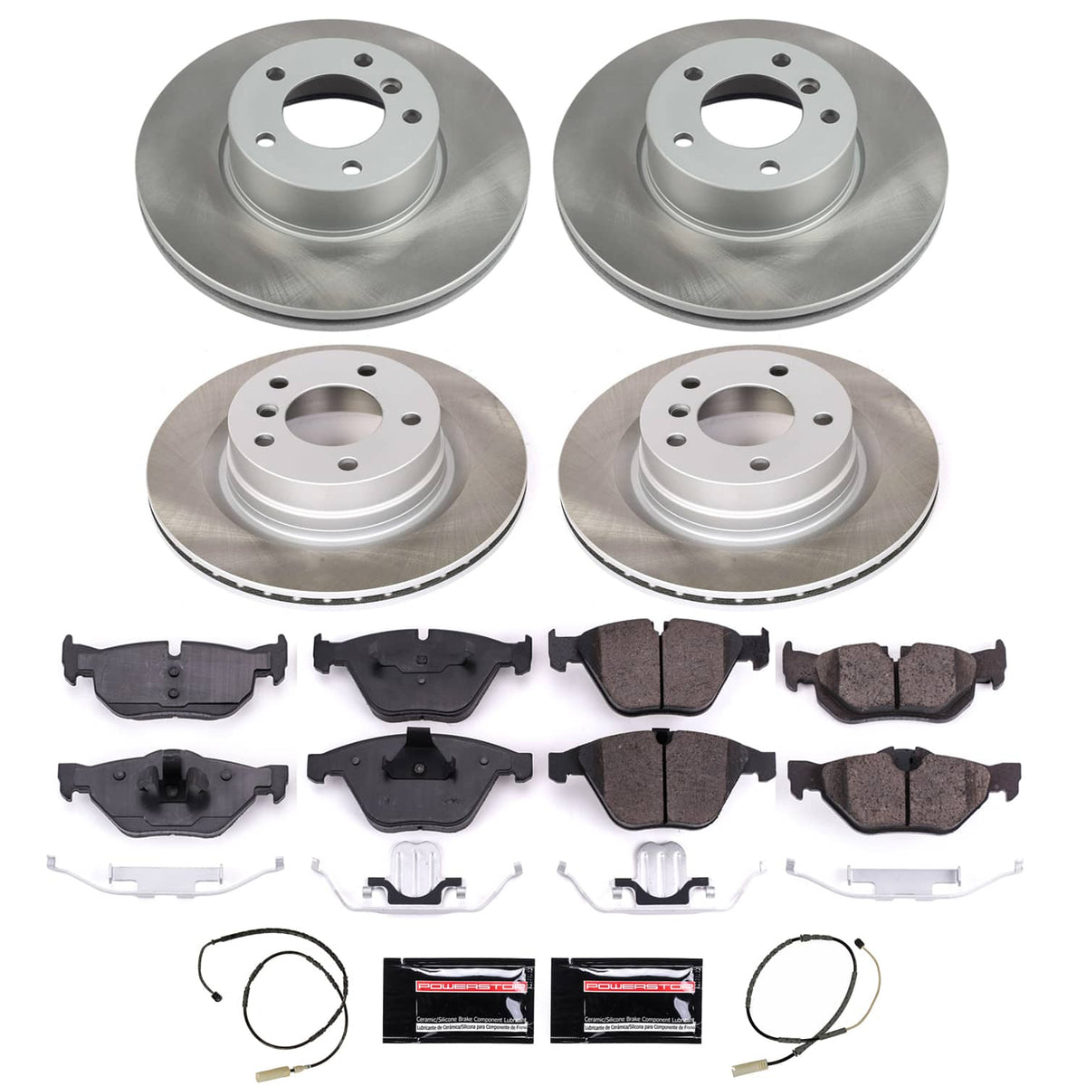 Power Stop 11-13 BMW 328i xDrive Front and Rear Semi-Coated Rotor Kit