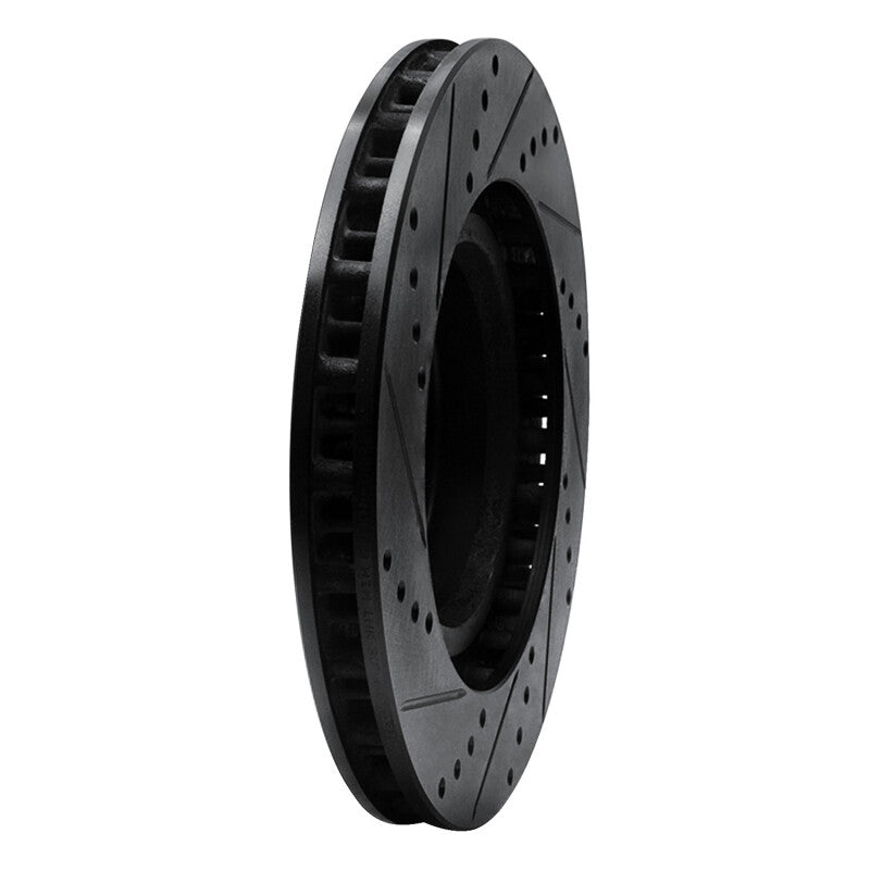 R1 92-02 Dodge Viper Front Right Drilled & Slotted Black Brake Rotor