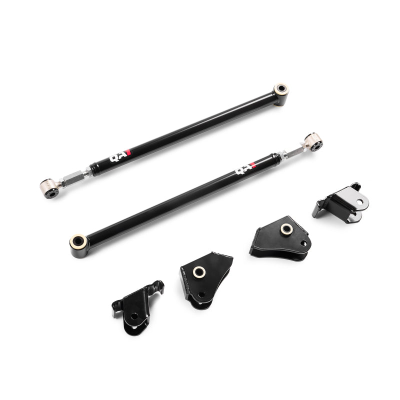 QA1 2019+ Chevrolet Silverado 1500 Double Adjustable 4/5in Lowering Kit w/ Spindles & Traction Bars