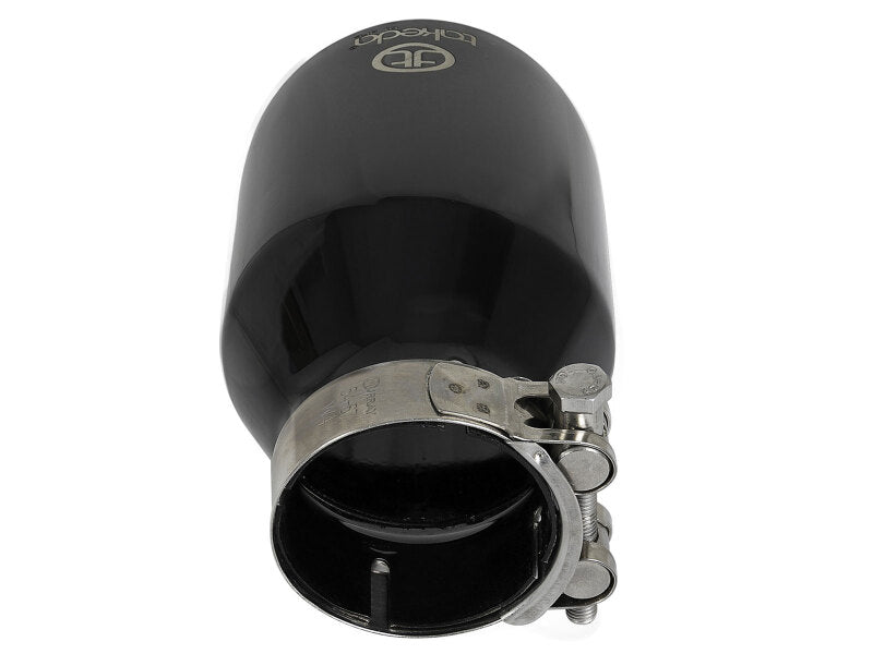 aFe Takeda Universal Exhaust Tip 2-1/2 IN Inlet x 4 IN Outlet x 6 IN L- Black
