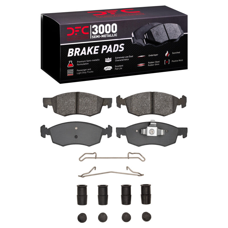 DFC 15-18 Dodge Vision (Mexico) Front 3000 Semi-Metallic Brake Pads and Hardware Kit