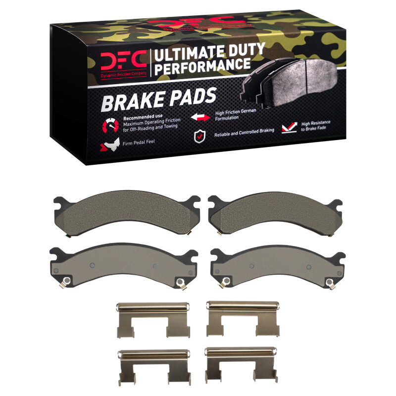 DFC 01-10 Chevrolet Silverado 3500 Rear Ultimate Duty Performance Brake Pads and Hardware Kit