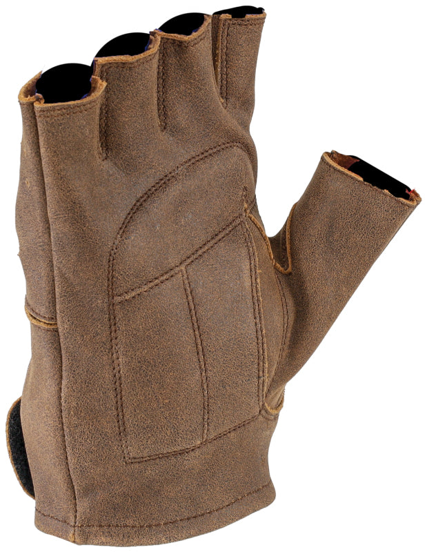 Kuryakyn Leather By River Road Buster Vintage Shorty Gloves Black - Small