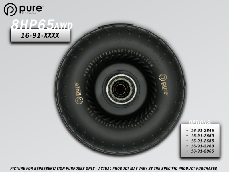 Pure Drivetrain 8HP65 High Performance Billet Race Torque Converter - 26/50 Stator - AWD