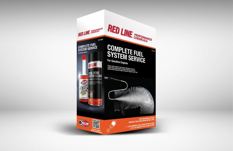 Red Line Complete Fuel System Service Kit - Intake Cleaner/Tank Additive/S-Hook Applicator w/Hose