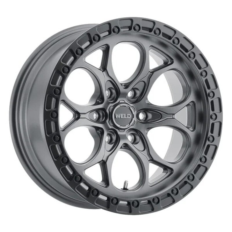 Weld 17x9 Ledge 6 6x139.7  ET-12 BS 4.50 Satin GUN / Satin BLK Ring 106.1