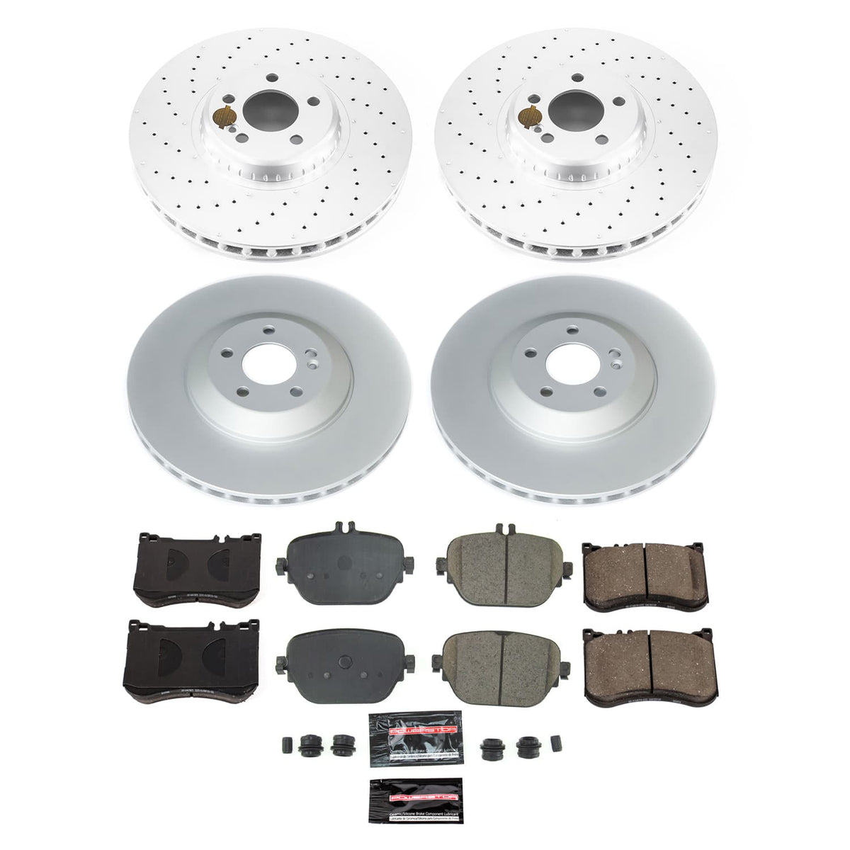 Power Stop 19-21 Mercedes-Benz E53 AMG Front and Rear Z23 Coated Brake Kit