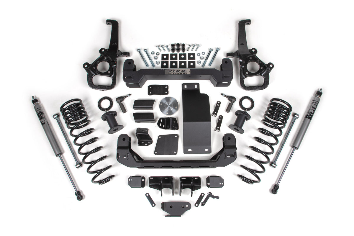 Zone Offroad 2025 Ram 1500 4WD 6in Front 5in Rear Susp. Lift System - Std Bore - Fox Adv Rear Shocks