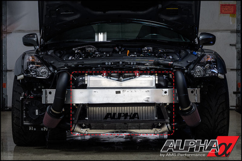 AMS Performance 2009+ Nissan R35 GTR Alpha Race Front Mount Intercooler Kit w/Logo