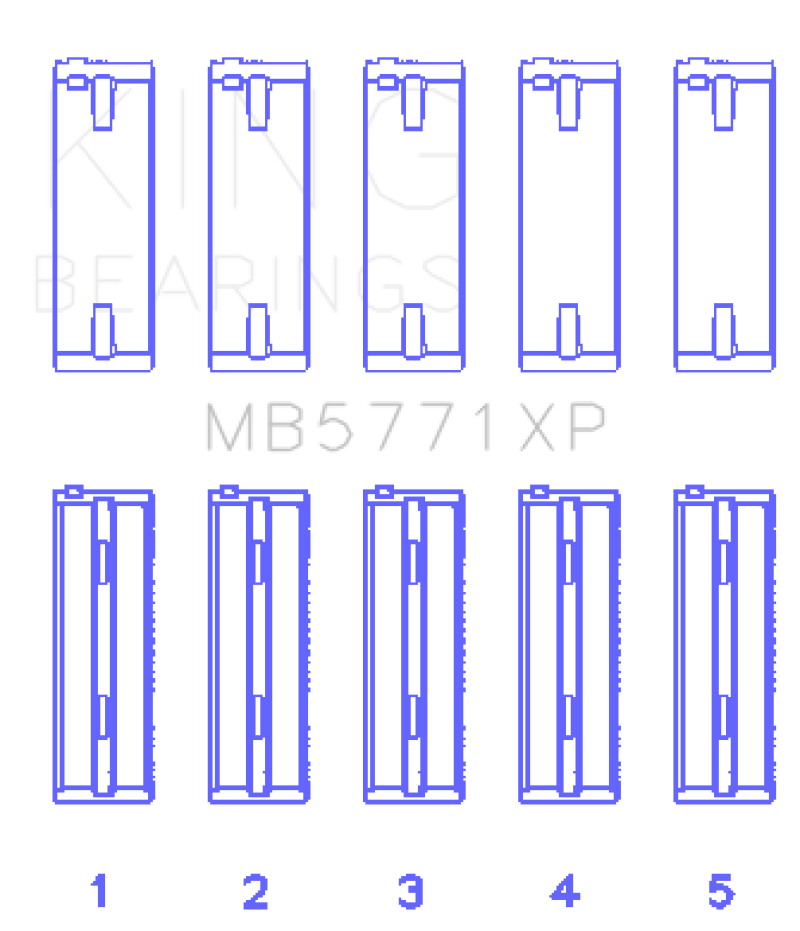 King Engine Bearings Hyundai G4KF Main Bearing Set - Size +0.25mm