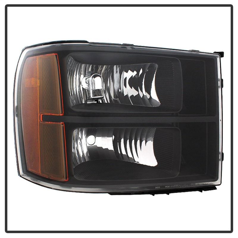 xTune GMC Sierra 07-13 Crystal Headlights Black HD-JH-GSIE07-AM-BK
