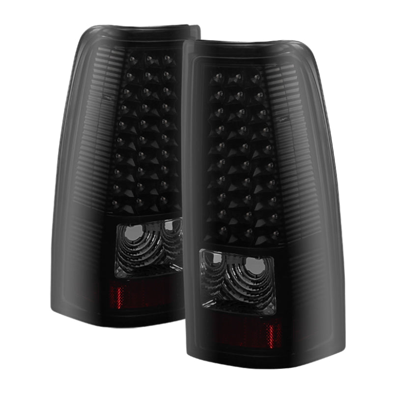 xTune Chevy Silverado 1500/2500/3500 99-02 LED Tail Lights Black Smoke ALT-ON-CS99-LED-BSM