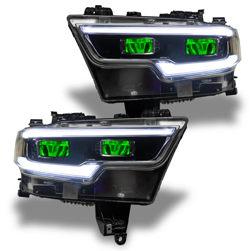 Oracle 19-21 RAM 1500 RGB Headlight Demon Eye Kit - LED Projector - w/o Controller