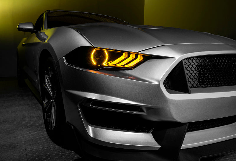 Oracle 18-21 Ford Mustang Dynamic DRL w/ Halo Kit & Sequential Turn Signal - ColorSHIFT