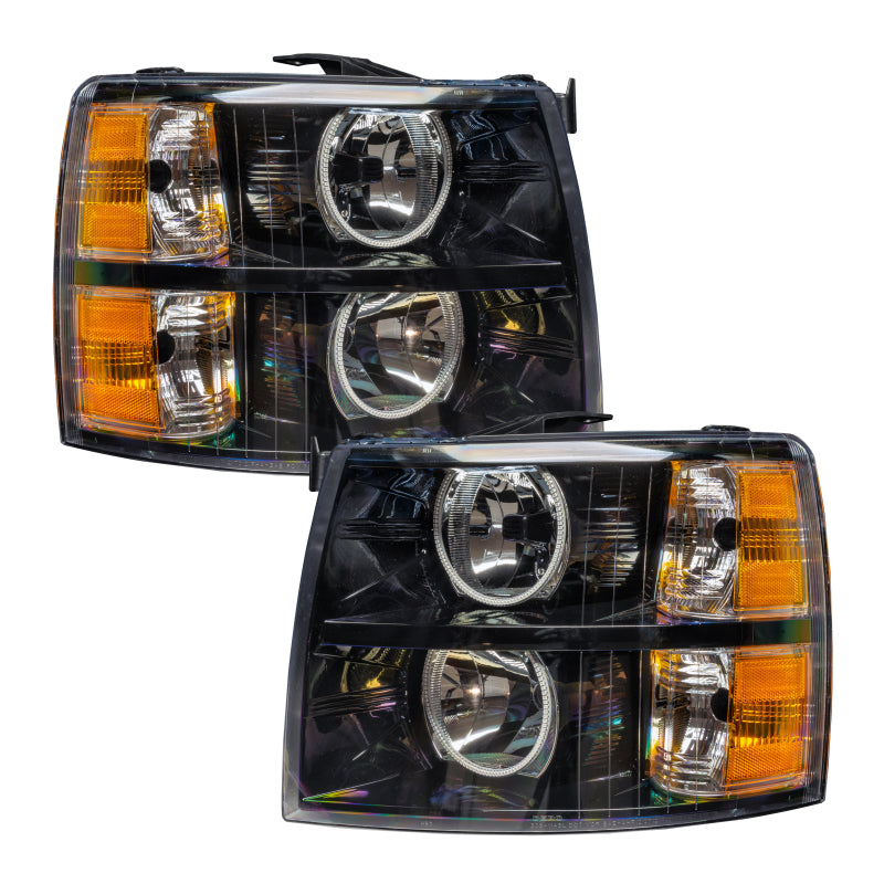 Oracle 07-13 Chevy Silverado SMD HL - Blk - Round Style - ColorSHIFT w/ BC1 Controller