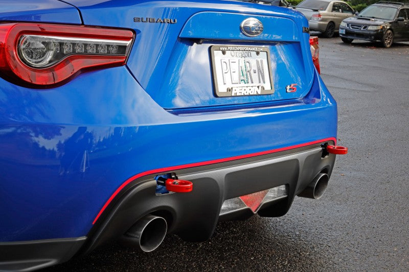 PERRIN 13-25 Subaru BRZ / 13-20 Scion FRS & Toyota 86 / 22-25 GR86 Tow Hook Kit (Rear) - Red