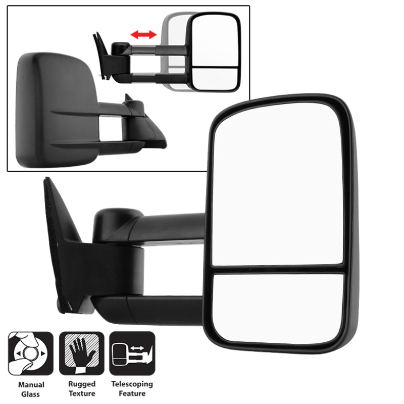 xTune Chevy C10 88-98 Manual Extendable Manual Adjust Mirror Right MIR-CCK88-MA-R
