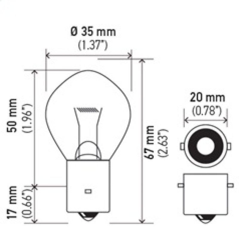 Hella Bulb 635 12V 35W Ba20S B11 F2 (MOQ 10)