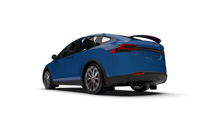 Rally Armor 22-26 Tesla Model X Black UR Mud Flap w/Blue Logo