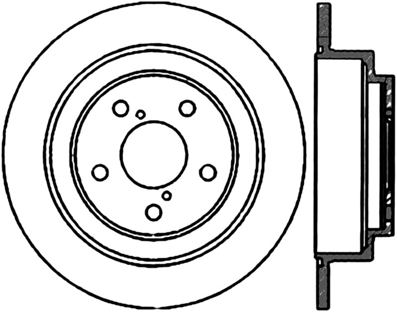 StopTech 90-08 Subaru Legacy/Forester/Impreza Rear Right Drilled SportStop Cryo Rotor