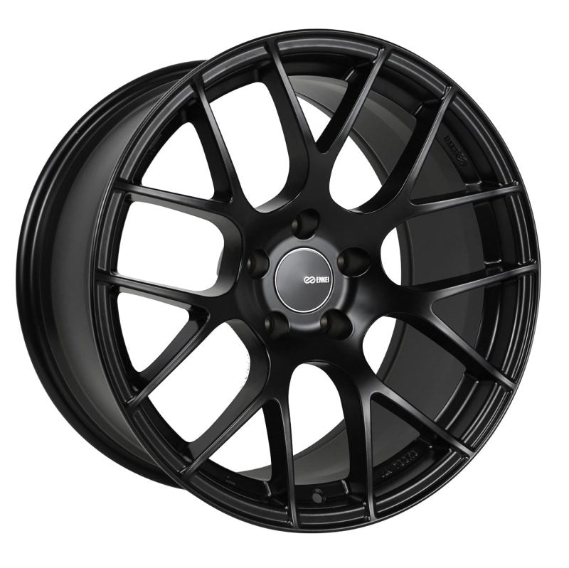 Enkei Raijin 18x8 45mm Offset 5x112 Bolt Pattern 72.6 Bore Diameter Matte Black Wheel