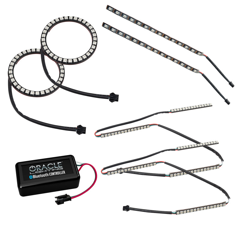 Oracle 15-17 Ford Mustang V6/GT/Shelby Dynamic DRL  w/ Halo Kit - ColorSHIFT - Dynamic