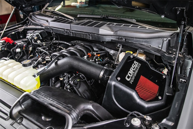 Corsa 2021-2025 Ford F150 5.0L V8 Cold Air Intake with DryTech Filter