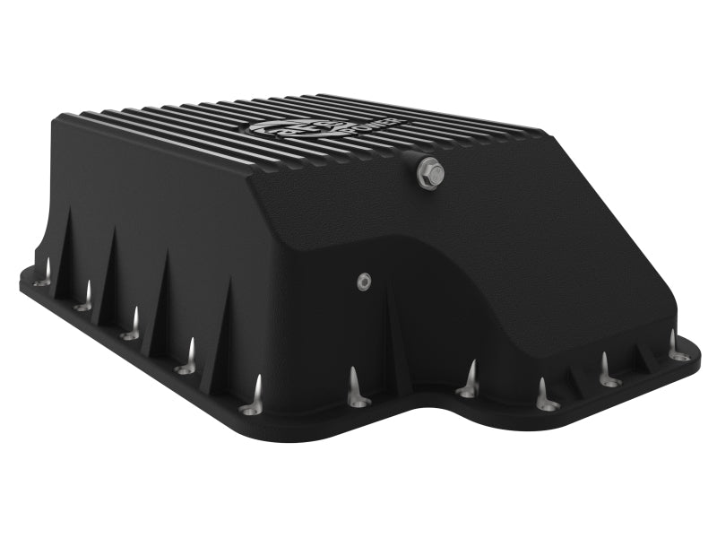 aFe Transmission Pan (Black); Ford Diesel Trucks 03-10 V8-6.0/6.4L (td)