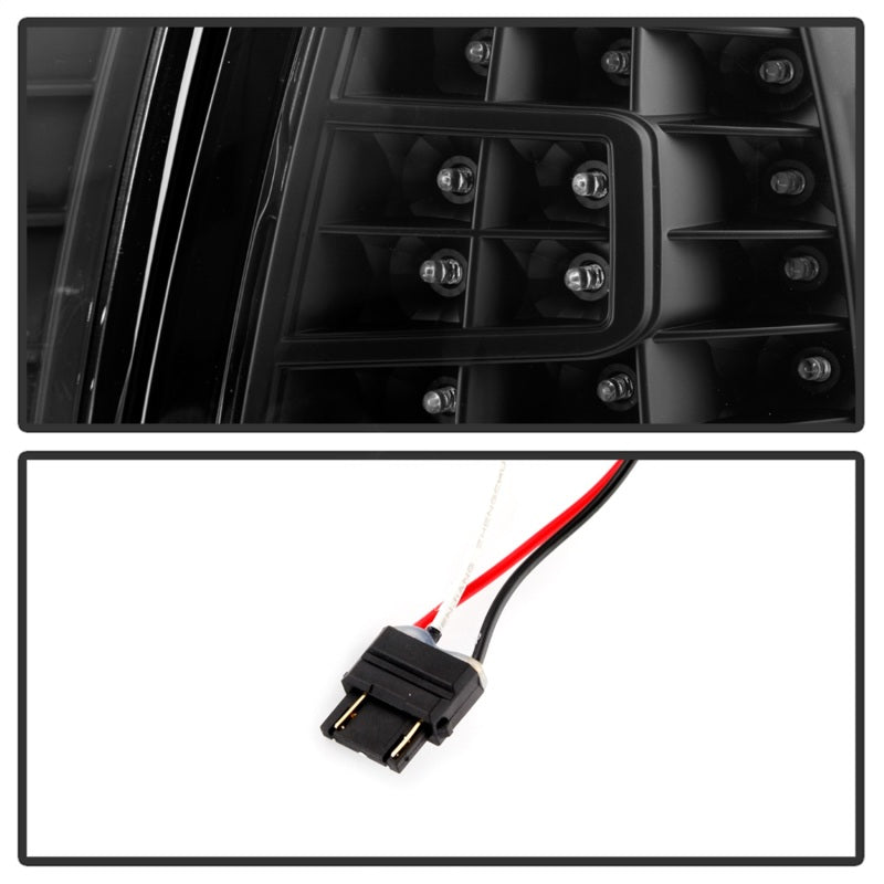xTune Ford F150 97-03 Crystal Headlights w/ Clear LED Corners Black HD-ON-FF15097-LED-SET-BK