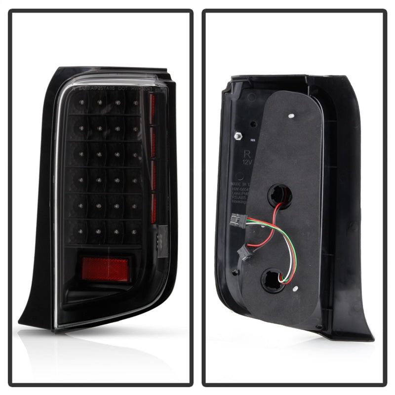 xTune Scion Xb 08-10 LED Tail Lights Black ALT-ON-TSXB08-LED-BK