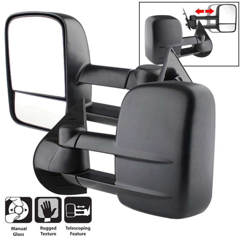 xTune Chevy Silverado 07-12 L&R Manual Extendable Manual Adjust Mirror MIR-CSIL07-MA-SET
