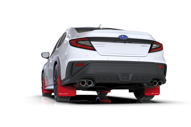 Rally Armor 22-25 Subaru WRX Red UR Mud Flap w/White Logo