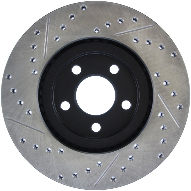 StopTech 03-09 Chrysler PT Cruiser Tur / 03-05 Dodge Neon SRT-4 Front Left Slotted & Drilled Rotor