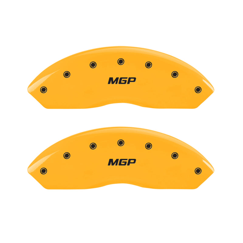 MGP 4 Caliper Covers Engraved Front RAM Engraved Rear RAMHEAD Yellow finish black ch
