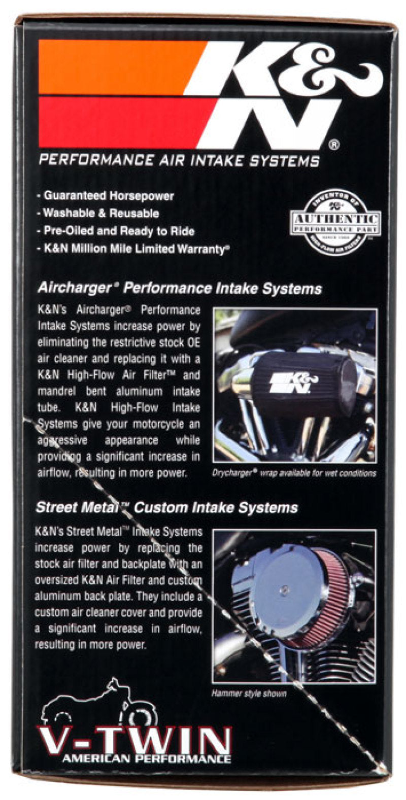K&N 2017 Harley-Davidson H/D Touring Models AirCharger Performance Intake - Chrome