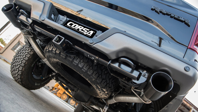 Corsa 2017-20 Ford F-150 Raptor 3in Inlet / 5in Outlet Gunmetal PVD Tip Kit (For Corsa Exhaust Only)