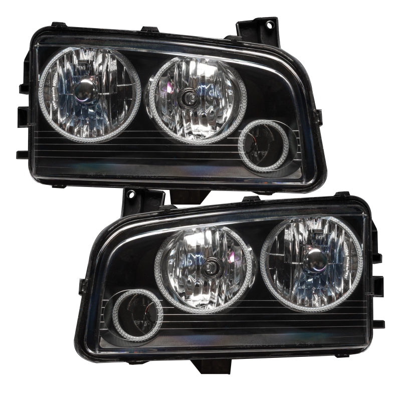Oracle 05-10 Dodge Charger SMD HL (Non-HID) - Triple Halo - ColorSHIFT w/ BC1 Controller
