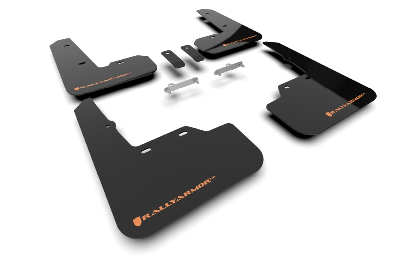 Rally Armor 22-25 Subaru WRX Black UR Mud Flap w/Orange Logo
