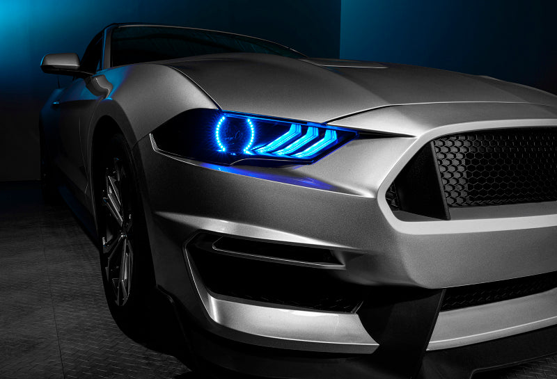 Oracle 18-21 Ford Mustang Dynamic DRL w/ Halo Kit & Sequential Turn Signal - ColorSHIFT