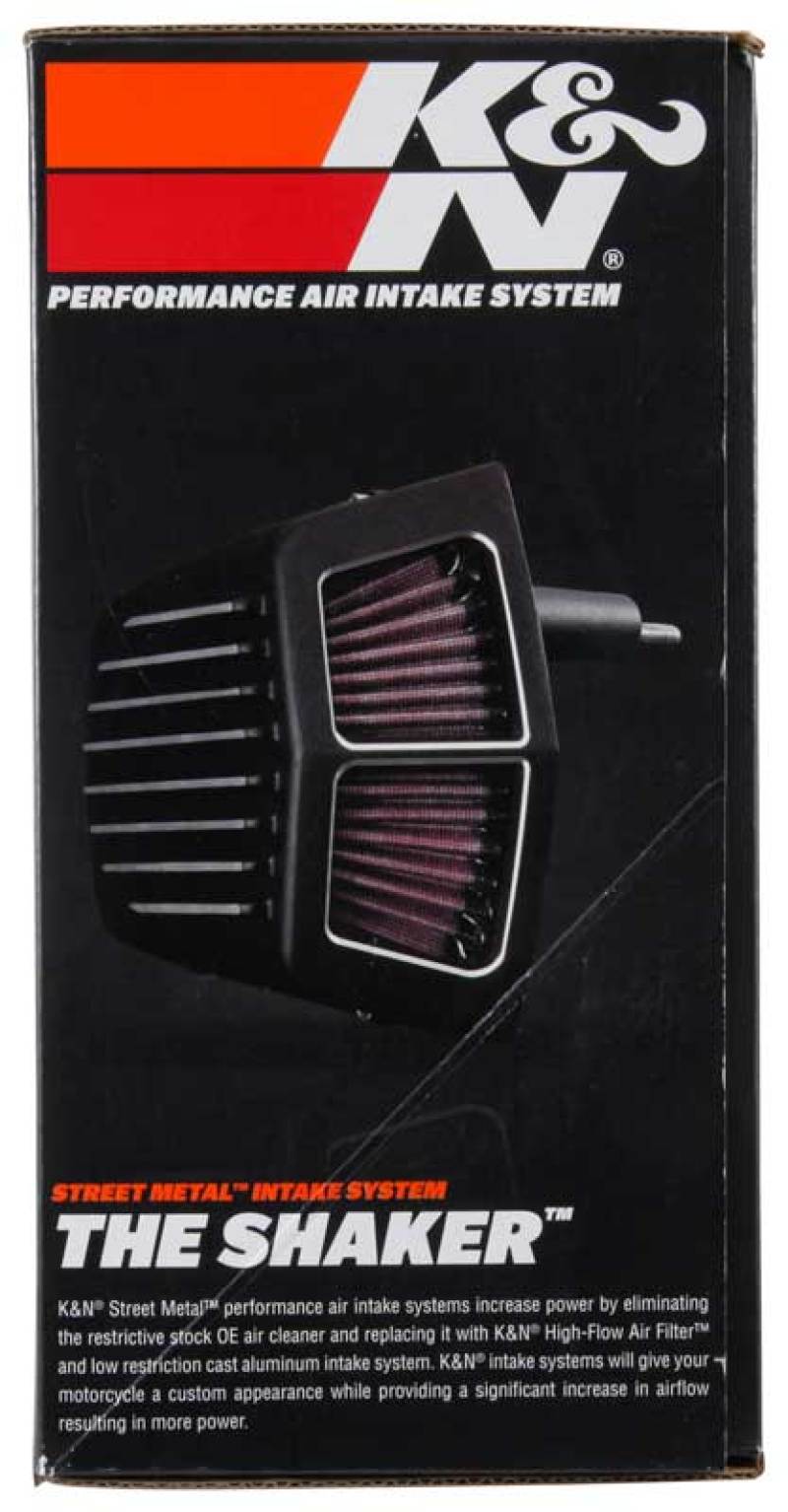 K&N Street Metal Intake System for 08-16 Harley-Davidson Touring Models - Shaker Black
